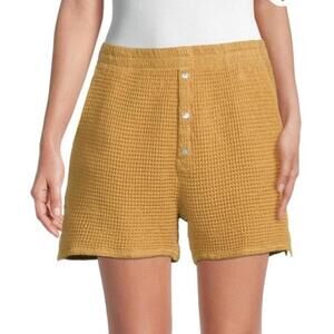 DONNI. Waffle-Knit Orange Shorts Size S #11